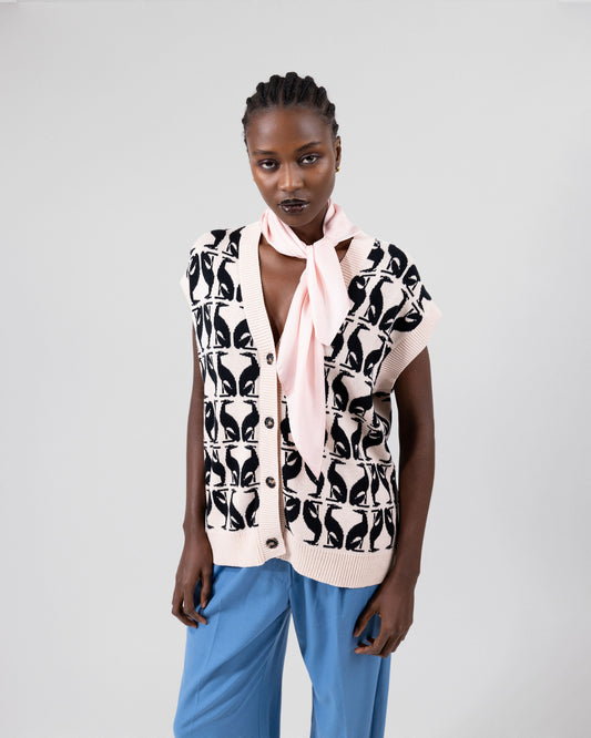 Greyhound Jacquard Vest